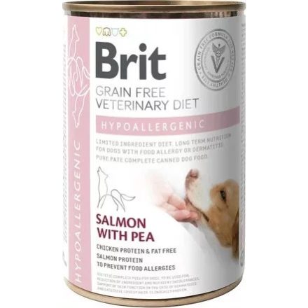 Brit GF Veterinary Diets Dog Can Hypoallergenic konzerv kutyáknak 400g