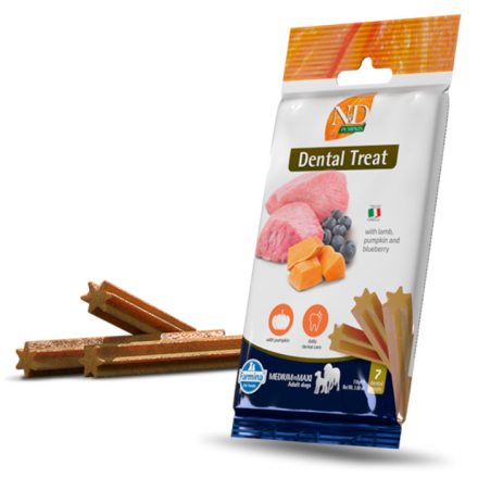 N&D Pumpkin Dog Lamb&blueberry fogtisztító jutalomfalat kutyának Med&max 100g