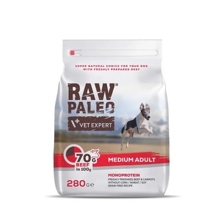 Raw Paleo Adult Medium Monoprotein Fresh Beef száraz eledel 280g