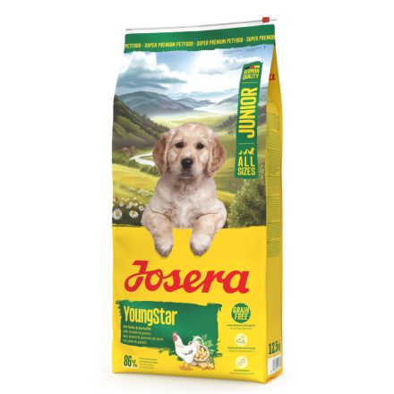 Josera YoungStar gabonamentes kutyatáp kölyök és junior kutyának csirkével és burgonyával 12,5kg