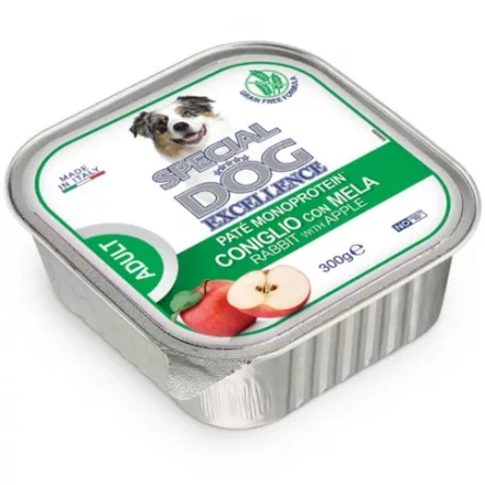 Monge Special Dog Excellence Paté MONOPROTEIN alutálcás kutyaeledel nyúl-alma 150g