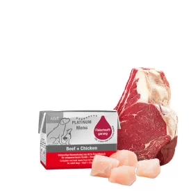   PLATINUM MENU Beef + Chicken-nedves kutyatáp felnőtt kutyának marha és csirke 12x90g