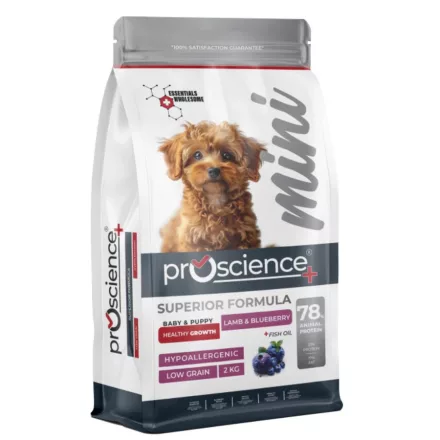 ProScience Mini Puppy Dog Lamb & Blueberry hipoallergén bárány-áfonya kutyatáp kistestű kölyökkutyának 2kg