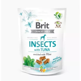   Brit Care Crunchy Cracker Insects with Tuna jutalomfalat kutyák részére 200g lejárat közeli