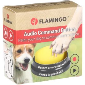 Flamingo hangrögzítő oktató gomb kutyáknak