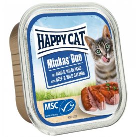   Happy Cat Minkas Duo alutálcás eledel Marha-Vadlazac 16x100g