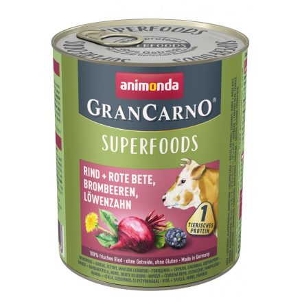 Animonda GranCarno Adult Superfoods csirke spenót málna tökmag 800g (82439)