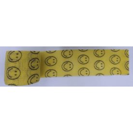 Rugalmas Öntapadós pólya sárga smiley mintás 5cm