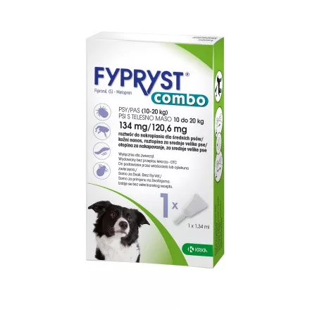 Fypryst Combo spot on kutyáknak M 10-20kg között (134mg) 1 ampulla
