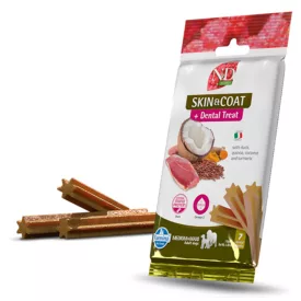   N&D Quinoa Dog Skin&Coat Dental Duck bőr és szőrzet támogató, fogtisztító jutalomfalat kutyának Med&max 110g
