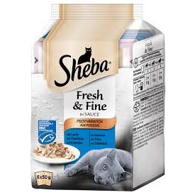   Sheba Adult Alutasakos - Halas válogatás - szószban (6x50g)