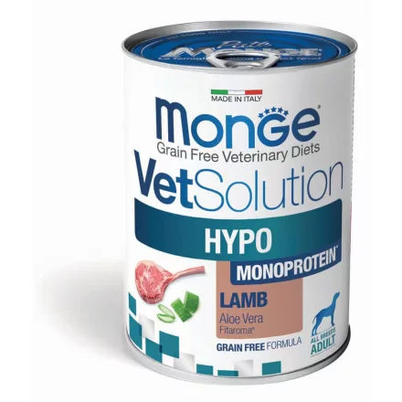 Monge VetSolution Hypo Monoprotein Bárány konzerv kutyáknak 400g