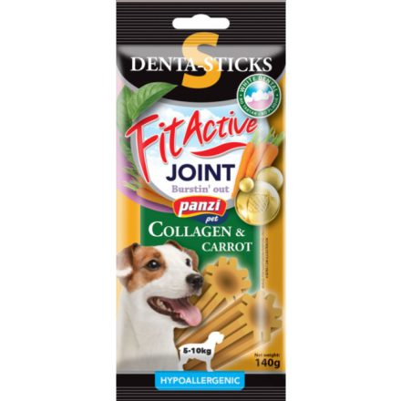 FitActive Hypoallergenic Denta-Sticks Joint Collagen & Carrot - Ízülettámogató és fogtisztító rágórudak "M" 150g