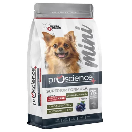 ProScience Mini Adult Dog Lamb & Blueberry hipoallergén bárány-áfonya kutyatáp érzékeny emésztésű kistestű felnőtt kutyának 2kg