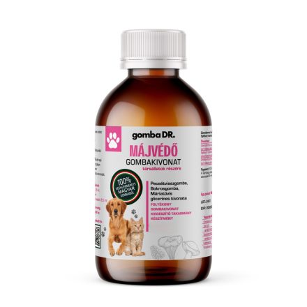 gomba DR. MÁJVÉDŐ gombakivonat kutyák és macskák részére 50ml