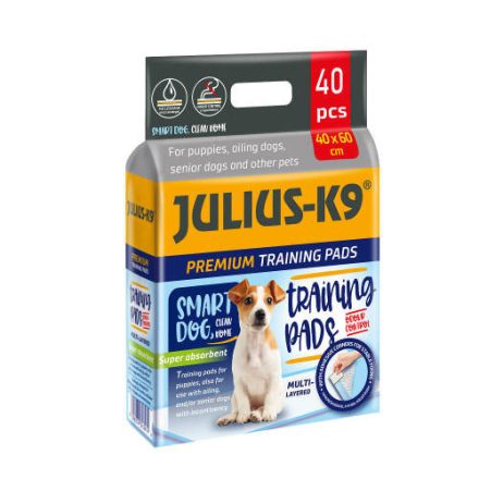 Julius-K9 prémium helyhez szoktató kutyapelenka öntapadó sarokkal 40x60cm 40db