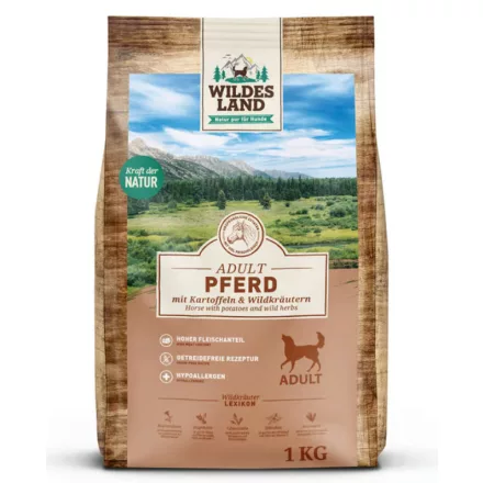 Wildes Land Száraztáp lóhússal és burgonyával kutyáknak 1kg