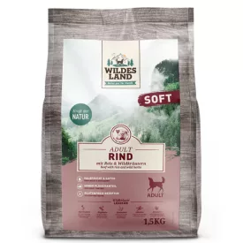   Wildes Land Soft félnedves táp marhahússal és rizzsel kutyáknak 1,5kg