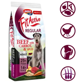   Fitactive Originals Regular Adult marha, sárgarépával és burgonyával száraztáp kutyának 15kg