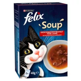   FELIX Soup marha,csirke,bárány leves macskák részére (6x48g)