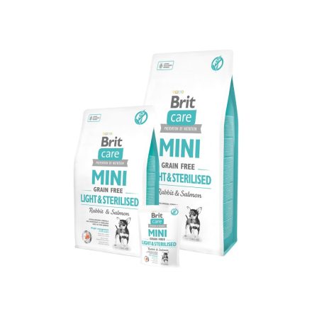 Brit Care Mini Grain-free Light & Sterilised  Rabbit & Salmon 400g