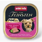 Animonda Vom Feinsten Adult Mini Kalb, Schinken, Basilikum (borjú,sonka,bazsalikom) alutálkás eledel felnőtt kistestű kutyának 32x100g (82360)