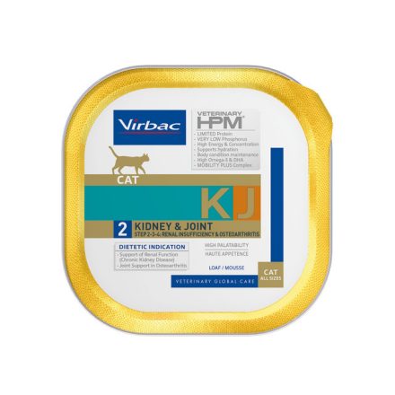 Virbac HPM Cat Kidney Joint Support KJ2 alutálkás macskaeledel 85g