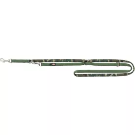   Trixie 1987723 Premium Adjustable Lead with Neoprene Padding - álítható póráz (terepszínű/sötét zöld) L-XL (2m/25mm)