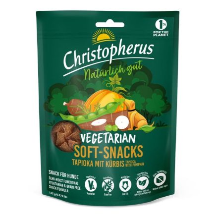 Christopherus Vegetarian - Soft Snack Tápióka és tök jutalomfalat kutyának125g