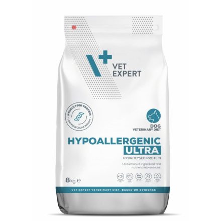 Vet Expert Veterinary Diet Hypoallergén Ultra gyógytáp hidrolizált halfehérjéből allergia esetén kutyának 8kg