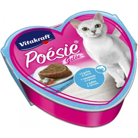 Vitakraft Poésie Gelée 85g lazac spenóttal alutálkás macskaeledel