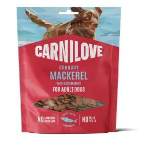 Carnilove Crunchy Snack Mackerel with Raspberries 200g gabonamentes halas makrélás málnás kutyajutalomfalat