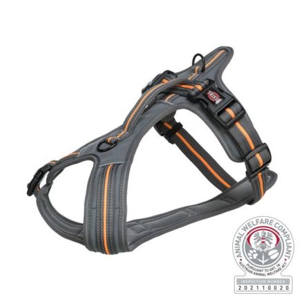 Trixie 207530 Fusion Touring Harness - hám (szürke,narancs) kutyák részére (S-M) 45-54cm/20mm