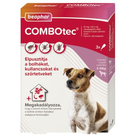 Beaphar COMBOtec Spot-on S bolha- és kullancsirtó kistestű kutyáknak 3x67mg