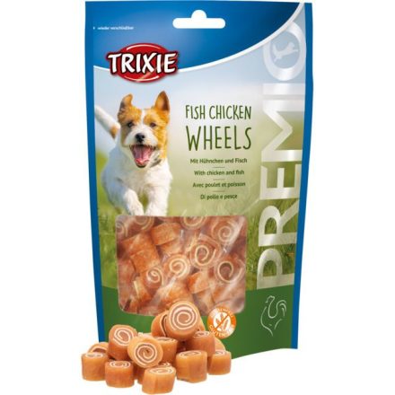 Trixie 31748 PREMIO Fish Chicken Wheels - jutalomfalat (hal,csirke) 75g