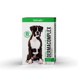  Vetinalis+ DermaComplex rágótabletta érzékeny bőrű, allergiára hajlamos, bőr- és szőrproblémákkal küzdő kutyák számára 30x