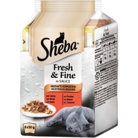   Sheba Adult Alutasakos - Húsos válogatás - szószban (6x50g)