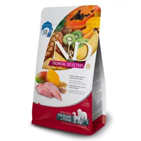   N&D Dog Tropical Selection Adult Medium/Maxi csirke, tönkölybúza, zab, trópusi gyümölcsök száraztáp kutyának 10kg