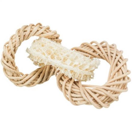 Trixie 61828 Loofah Toy - játék luffa ,rattan, kukoricahéj rágcsálók részére (Ø13cm)