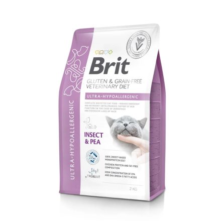 Brit GF Veterinary Diets CAT Ultra-Hypoallergenic gyógytáp macskáknak 2kg