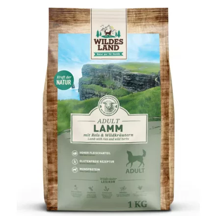 Wildes Land Száraztáp báránnyal és rizzsel kutyáknak 1kg