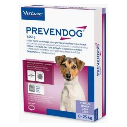 Virbac Prevendog szúnyog és kullancs elleni nyakörv kis- és közepes testű kutyáknak 1db