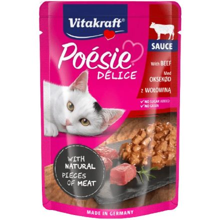 Vitakraft Poesie Deli Sauce marha alutasakos macskaeledel 85g