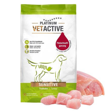 Platinum VETACTIVE Sensitive gyógytáp pulykahússal érzékeny emésztésű kutyának 5kg