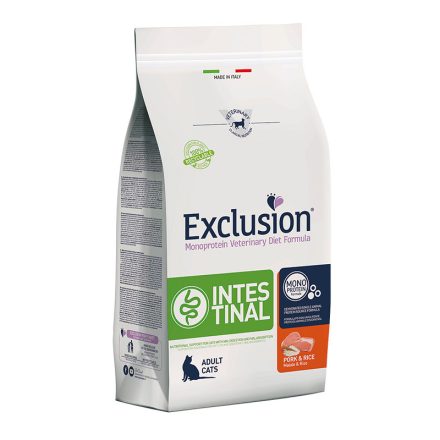 Exclusion Veterinary Diet Cat Intestinal Pork and Rice gyógytáp macskának 300g