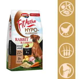   FitActive Originals Hypoallergenic Adult Light nyúl és sárgarépa száraztáp kutyának 4kg