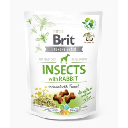 Brit Care Crunchy Cracker Insects with Rabbit jutalomfalat kutyák részére 200g