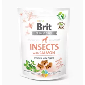   Brit Care Crunchy Cracker Insects with Salmon jutalomfalat kutyák részére 200g lejárat közeli