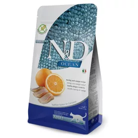   N&D Cat Ocean Adult hering & orange (hering & narancs) száraz macskaeledel 300g