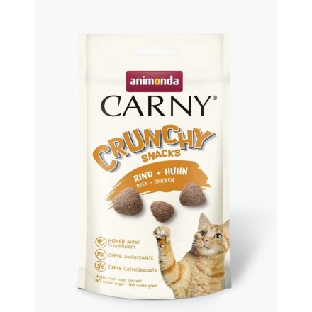 Animonda CARNY crunchy snack - marha+csirke jutalomfalat felnőtt macskának 50g (83987)